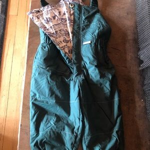 Brambillia NWOT Childs green  snow bibs T2
